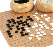 Go Masters Intermediate Go Set - Dual Side Board, Glass Stones & Bowls