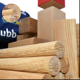 Garden Games Kubb - Beech wood with canvas bag