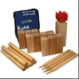 Garden Games Kubb - Beech wood with canvas bag