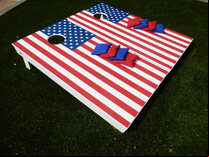Cornhole - Full Deluxe Set - 2 boards, 8 bags [Stars and Stripes]