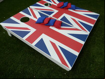 Cornhole - Full Deluxe Set - 2 boards, 8 bags [Union Jack]
