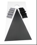 Cornhole - Garden Plus Half Set - 1 board, 8 bags [Black]
