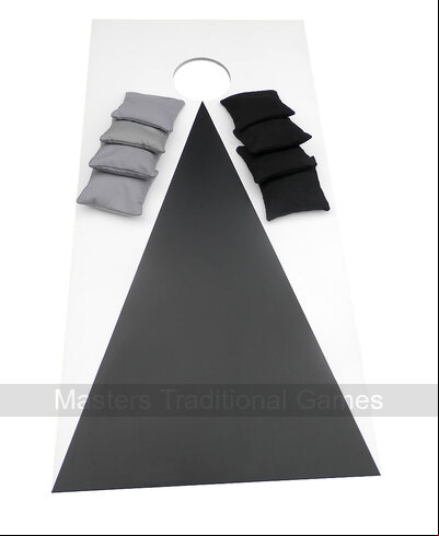Cornhole - Garden Plus Half Set - 1 board, 8 bags [Black]