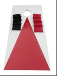 Cornhole - Garden Plus Half Set - 1 board, 8 bags [Red]
