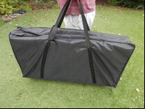 Cornhole Tote Bag - Black Canvas Storage Bag