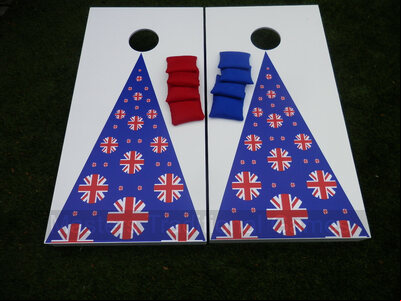 Cornhole - Garden Plus Full Set - 2 boards, 8 bags [Britpop]