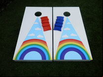 Cornhole - Garden Plus Full Set - 2 boards, 8 bags [Rainbow]