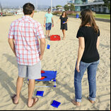 GoSports Portable Tailgate Sized PVC-Framed Cornhole Set - Red & Blue