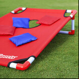 GoSports Portable Tailgate Sized PVC-Framed Cornhole Set - Red & Blue