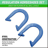 GoSports Steel Horseshoes Regulation Game Set