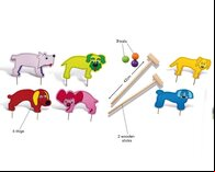 Junior Croquet Set - Dog Theme, 2 Mallets