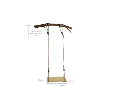Wooden Tree Swing - 3 metre ropes