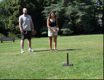 Masters  Rope Deck Quoits (Quoits Board with 6 Quoits)