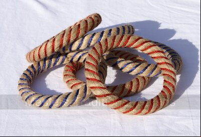 Spare set of 6 Rope Quoits (with steel core, 3 red, 3 blue)