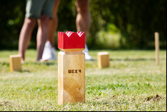 Bex Kubb Pro Red King - Rubberwood