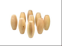 Set of 9 x 4.5 inch Laminated Rubberwood Gloucester Style Skittle Pins