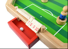 WeyKick Magnetic Wooden Table Football Game, Stadium, 4 Players, Green