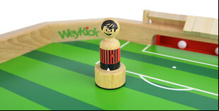 WeyKick Magnetic Wooden Table Football Game, Stadium, 4 Players, Green