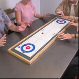GoSports Table Shuffleboard & Curling 2-in-1 Table Game