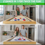 GoSports 6 foot Table Shuffleboard & Curling 2-in-1 Game