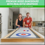 GoSports 6 foot Table Shuffleboard & Curling 2-in-1 Game