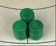 Tracey Green Crokinole Buttons (set of 13)