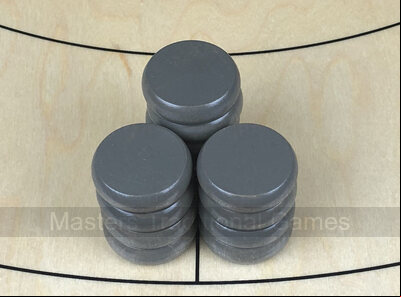 Tracey Grey Crokinole Buttons (set of 13)