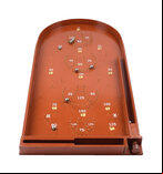 Masters Classic Pin Bagatelle Game - With Spring Plunger (brown)
