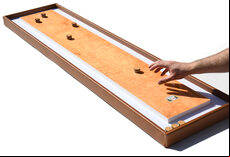 Masters Table Shuffleboard - Steamed Beech with Cognac Rim