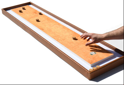 Masters Table Shuffleboard - Steamed Beech with Cognac Rim