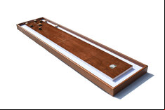 Masters Table Shuffleboard - Walnut with Cognac Rim