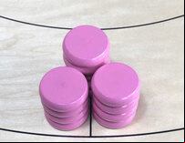 Tracey Pink Crokinole Buttons (set of 13)