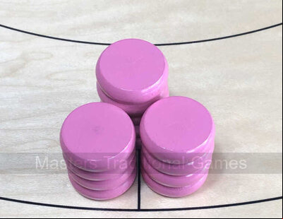 Tracey Pink Crokinole Buttons (set of 13)