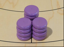 Tracey Purple Crokinole Buttons (set of 13)