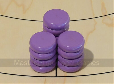 Tracey Purple Crokinole Buttons (set of 13)