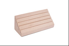 Set of 2 Pyramid Card Holders - Beech Wood