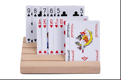 Set of 2 Pyramid Card Holders - Beech Wood