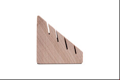Set of 2 Pyramid Card Holders - Beech Wood