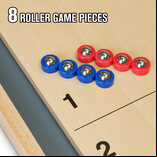 8 Rollers (4 Red + 4 Blue) for Table Shuffleboard & Curling Table-top Game