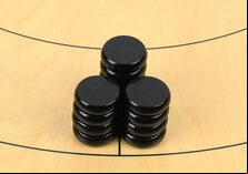 Tracey Black Crokinole Buttons (set of 13)
