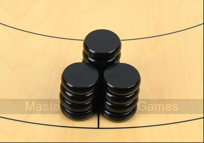 Tracey Black Crokinole Buttons (set of 13)