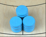 Tracey Turquoise Crokinole Buttons (set of 13)