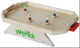 WeyKick Magnetic Wooden Table Football Game, Stadium Edition for 2 - 4 Players, Natural Pitch