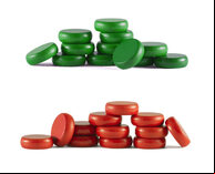Set of under-size Crokinole disks - 24mm FOR MINI BOARDS ONLY