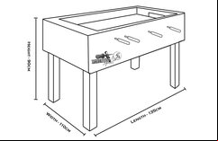 Roberto Sport Export Glass Top Football Table