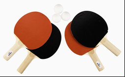 Table Tennis Accessory Pack with 4 x 1 Star Bats & 3 x Plastic Balls