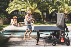Cornilleau Performance 700X Rollaway Outdoor Table Tennis Table (Black)
