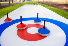 Portable Curling Rink, 10 x 2m, includes 6 stones - 12.7mm thick 'Lite' version