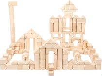 Natural Wooden Building Blocks (200 pieces)